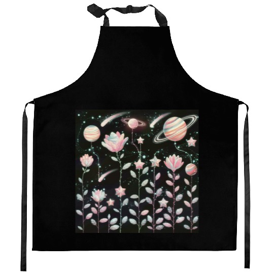 Celestial Garden Kitchen Aprons