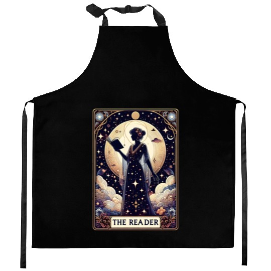 The Reader Tarot Card Reading Book lovers Kitchen Aprons