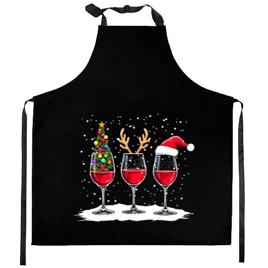 Funny Xmas Outfit Adult Couples Christmas Pajamas Kitchen Aprons