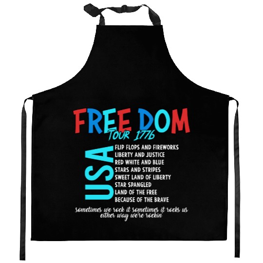 USA Free Dom tour 1776 Kitchen Aprons