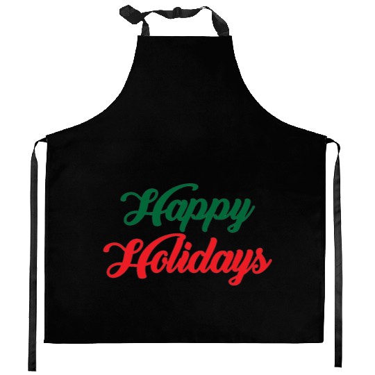 Happy Holidays Kitchen Aprons