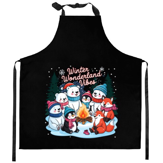 Winter Wonderland Snowflake Kitchen Aprons