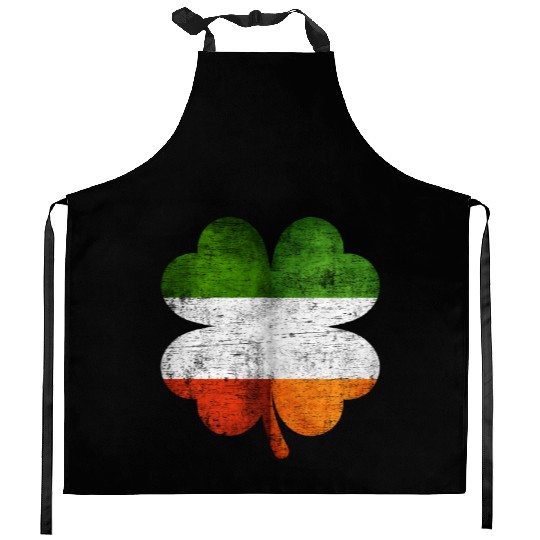 Italian Irish Shamrock Italy Ireland Flag Kitchen Aprons
