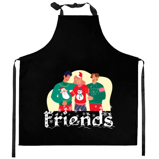 Friends Christmas Kitchen Aprons