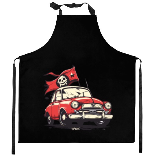 Communist Soviet Pirate Retro Car Kitchen Aprons