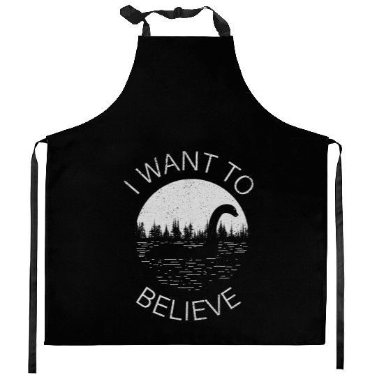 I Want To Believe -Nessie Kitchen Aprons
