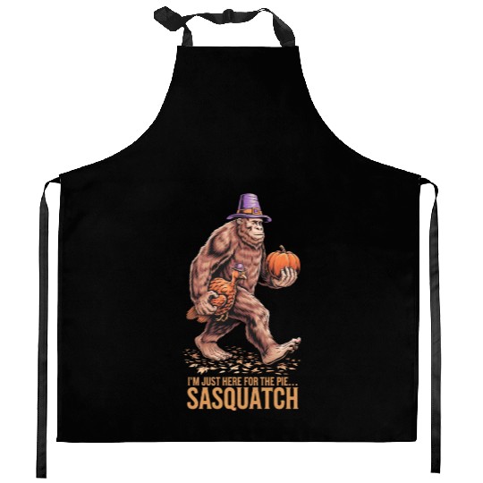Thanksgiving Sasquatch: I'm Just Here for the Pie Kitchen Aprons