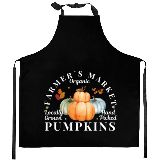 Farmers Market Organic Locally Grown Pumpkins Kitchen Aprons