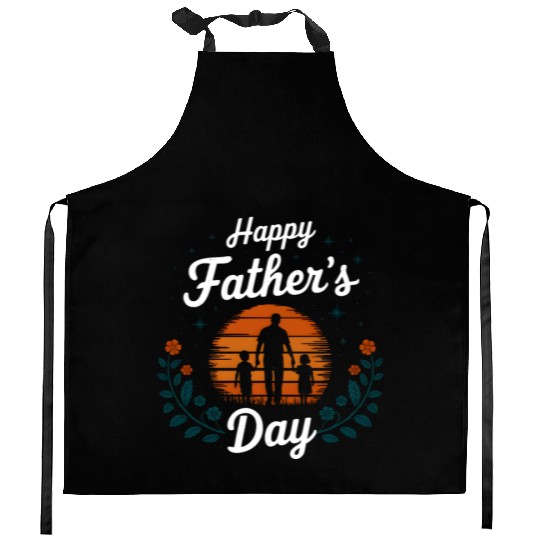 father's day happy father's day Kitchen Aprons