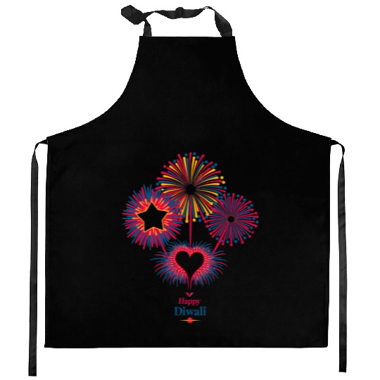 Fireworks for Diwali Celebration Kitchen Aprons