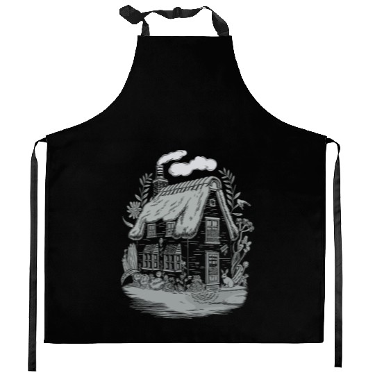 Dark Cottagecore: Cottage in Bloom Kitchen Aprons