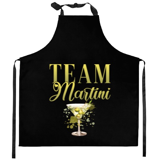 Team Martini Cocktail Bartender Kitchen Aprons