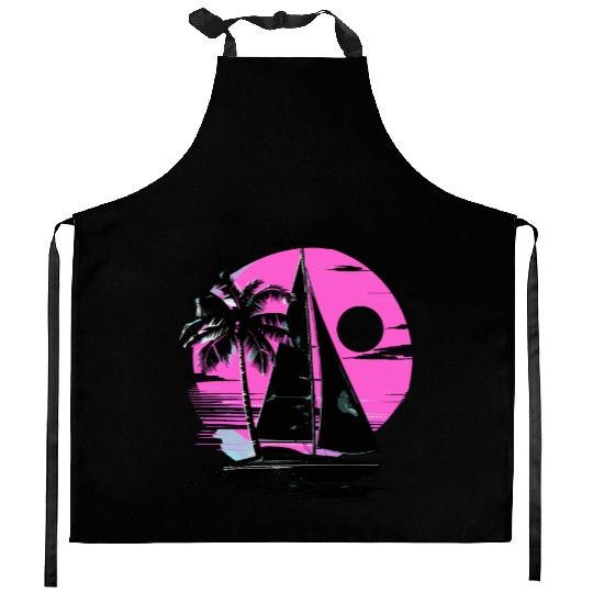 Cartoon Sailing Kitchen Aprons