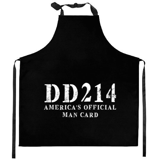 DD214 America s Official Man Card Kitchen Aprons