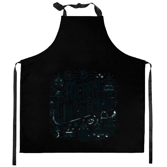 Let It Snow: Merry Christmas Glow Kitchen Aprons