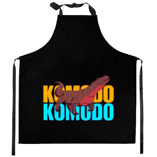 Fierce Komodo Dragon Kitchen Aprons
