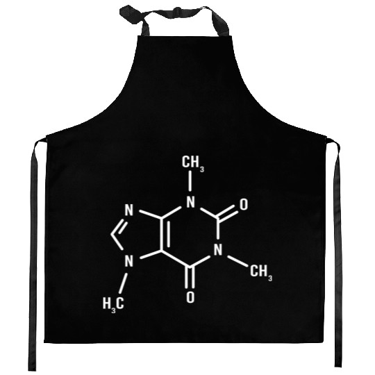 Funny Organic Chemistry Caffeine Molecule Kitchen Aprons