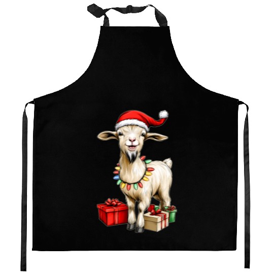 Goat Farm Farmer Christmas Hat Xmas Kitchen Aprons
