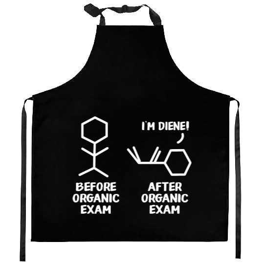 Before Organic Exam Funny Organic Chemistry Kitchen Aprons