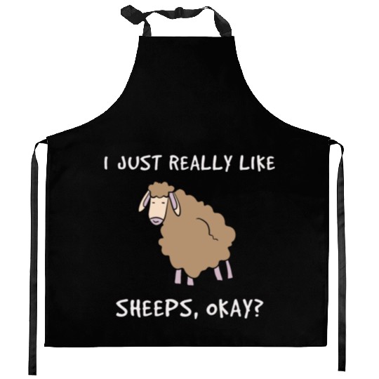 Really Like Sheeps Farmer Farming Kitchen Aprons
