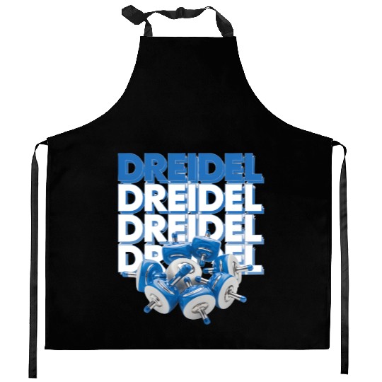 Spinning Dreidels Hanukkah Fun Kitchen Aprons