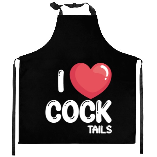 Funny I Love Cocktails 2 Kitchen Aprons