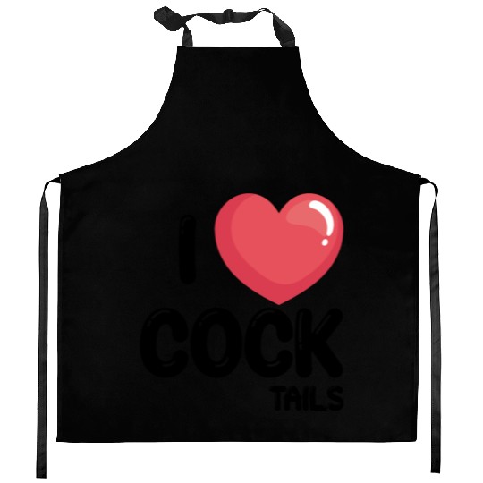 Funny I Love Cocktails 1 Kitchen Aprons