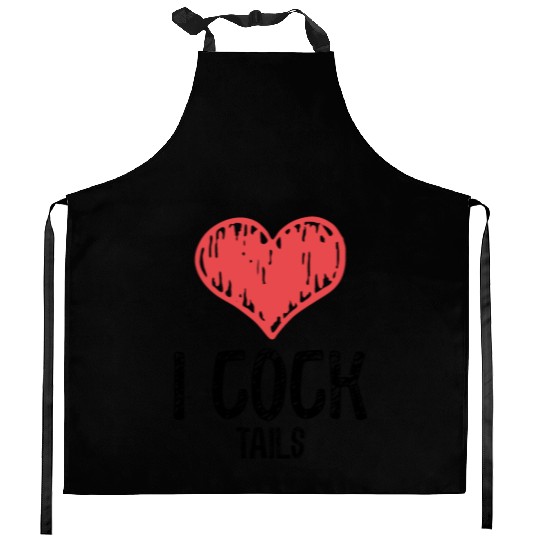 Funny I Love Cocktails 3 Kitchen Aprons