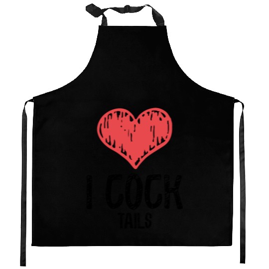 Funny I Love Cocktails 3 Kitchen Aprons