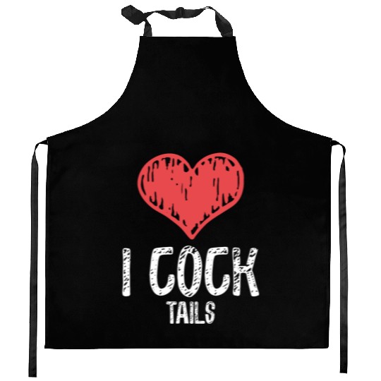 Funny I Love Cocktails 4 Kitchen Aprons