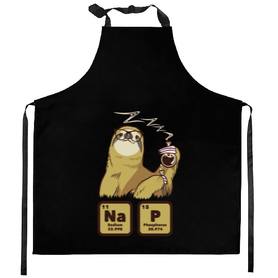 Slothy Napping Nap Slow Chilling Sloth Kitchen Aprons