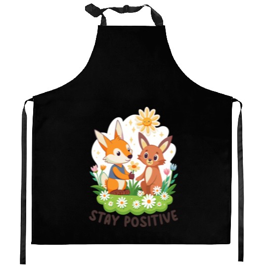 STAY POSITIVE VIBE DESIGN Kitchen Aprons