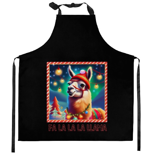 Fa La La La LLama Kitchen Aprons