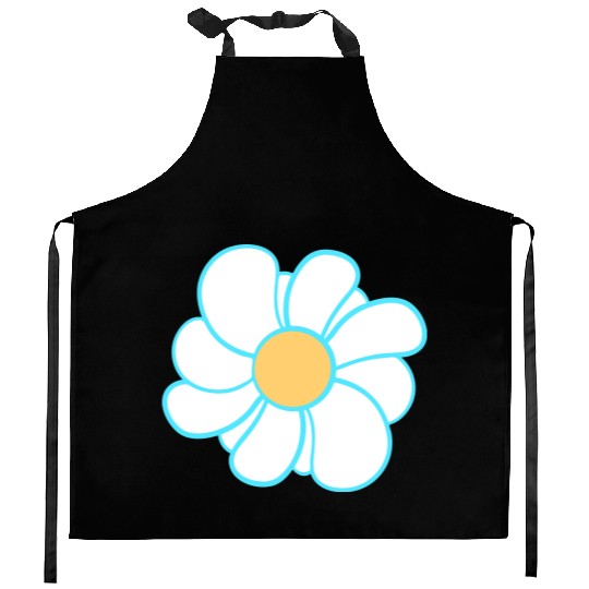Beautiful White Daisies Flowers Spring Summer Fun Kitchen Aprons