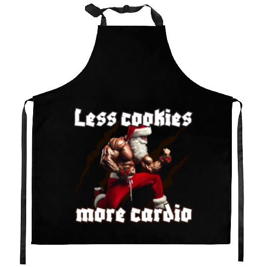 Muscle Santa Kitchen Aprons – Christmas Workout Apparel