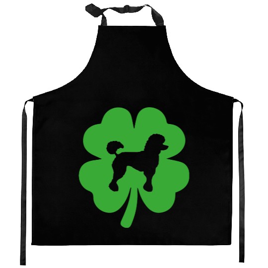 Poodle Shamrock St Patrick's day Dogs Lover Kitchen Aprons