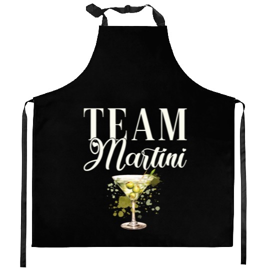 Team Martini Cocktail Bartender Kitchen Aprons