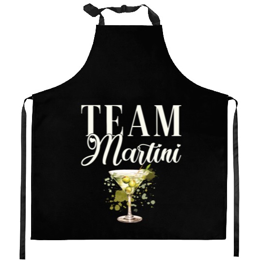 Team Martini Cocktail Bartender Kitchen Aprons
