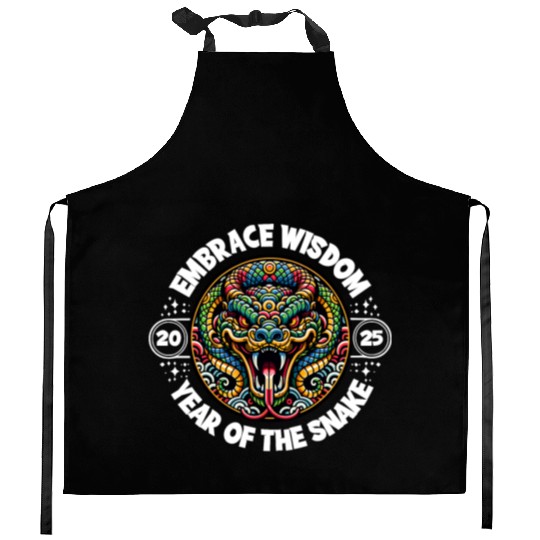 Embrace Wisdom 2025 Year of the Snake Kitchen Aprons
