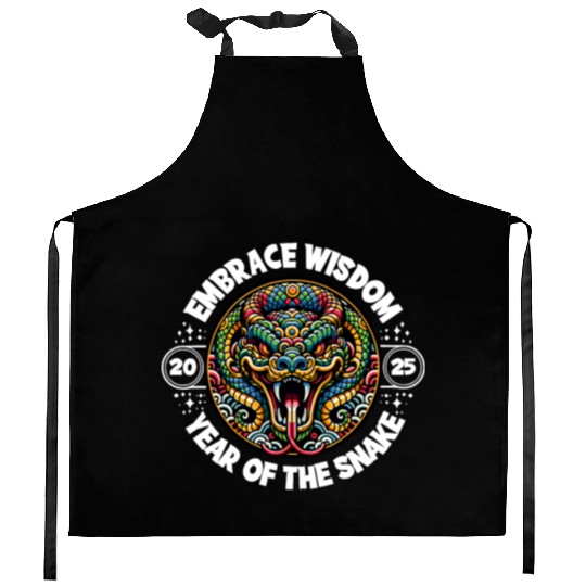 Embrace Wisdom 2025 Year of the Snake Kitchen Aprons