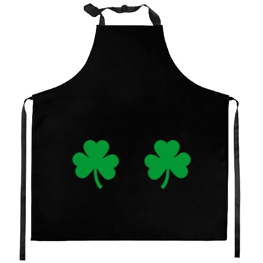 Shamrock Boobs Irish Boobies St Patricks Day Kitchen Aprons