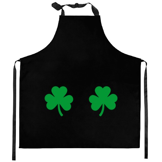 Shamrock Boobs Irish Boobies St Patricks Day Kitchen Aprons