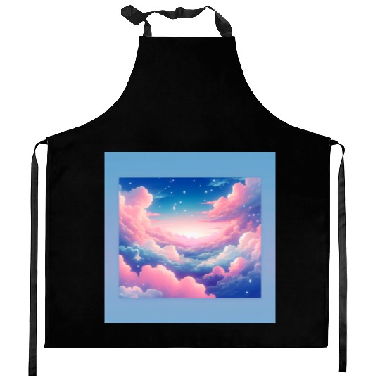 pastel cloud Kitchen Aprons