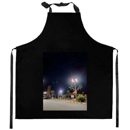 small town beauty Kitchen Aprons
