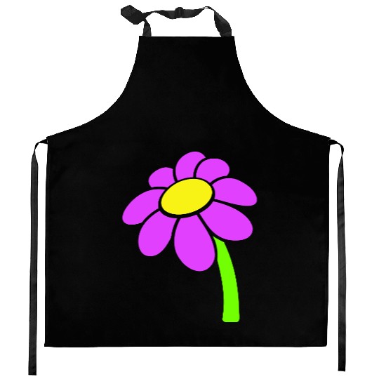 Small Daisy Flower Purple Decorative Nature Design Kitchen Aprons