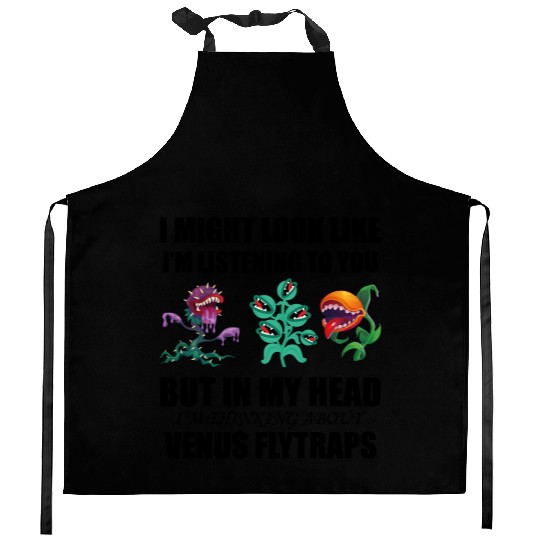 Venus flytrap lover's life! Kitchen Aprons