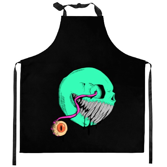 Cringe Zombie Pac Man Kitchen Aprons