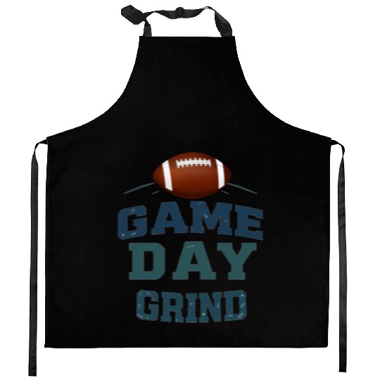Game Day Challenge - Grind to the Finish, football Kitchen Aprons