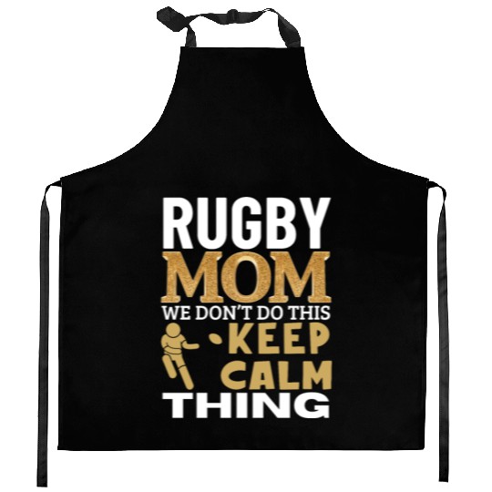 Rugby Mom Quote Funny Rugby Kitchen Aprons