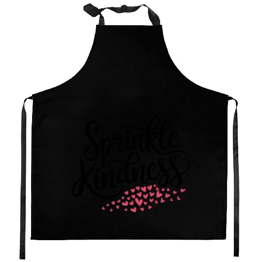 Sprinkle Kindness with Love Hearts Kitchen Aprons